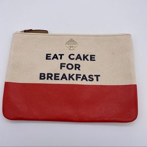 KATE SPADE Eat Cake for Breakfast Red Orange Pouch